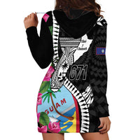 Biba Guam Liberation Day Hoodie Dress Tano y Chamoru Latte Stone Black