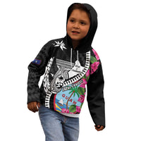 Biba Guam Liberation Day Kid Hoodie Tano y Chamoru Latte Stone Black LT14 - Polynesian Pride