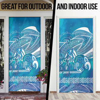Kuri Dog Waka New Zealand Matariki Door Cover Ocean Sharks Maori Tattoo