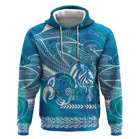 Kuri Dog Waka New Zealand Matariki Hoodie Ocean Sharks Maori Tattoo