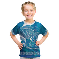 Kuri Dog Waka New Zealand Matariki Kid T Shirt Ocean Sharks Maori Tattoo