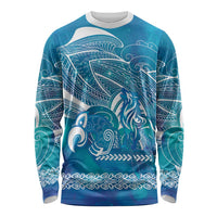 Kuri Dog Waka New Zealand Matariki Long Sleeve Shirt Ocean Sharks Maori Tattoo