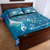 Kuri Dog Waka New Zealand Matariki Quilt Bed Set Ocean Sharks Maori Tattoo