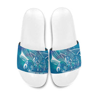 Kuri Dog Waka New Zealand Matariki Slide Sandals Ocean Sharks Maori Tattoo
