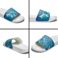 Kuri Dog Waka New Zealand Matariki Slide Sandals Ocean Sharks Maori Tattoo