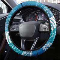Kuri Dog Waka New Zealand Matariki Steering Wheel Cover Ocean Sharks Maori Tattoo
