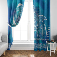 Kuri Dog Waka New Zealand Matariki Window Curtain Ocean Sharks Maori Tattoo