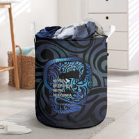 Tuna Eel New Zealand Matariki Laundry Basket He Piko He Taniwha Maori Pattern LT14 Purple - Polynesian Pride