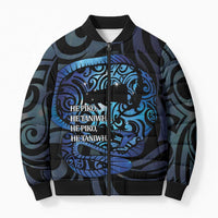 Tuna Eel New Zealand Matariki Bomber Puffer Jacket He Piko He Taniwha Maori Pattern LT14 Unisex Purple - Polynesian Pride