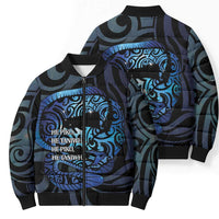 Tuna Eel New Zealand Matariki Bomber Puffer Jacket He Piko He Taniwha Maori Pattern LT14 - Polynesian Pride