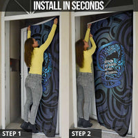 Tuna Eel New Zealand Matariki Door Cover He Piko He Taniwha Maori Pattern