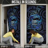 Tuna Eel New Zealand Matariki Door Cover He Piko He Taniwha Maori Pattern