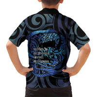 Tuna Eel New Zealand Matariki Family Matching Short Sleeve Bodycon Dress and Hawaiian Shirt He Piko He Taniwha Maori Pattern