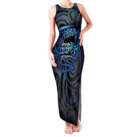 Tuna Eel New Zealand Matariki Family Matching Tank Maxi Dress and Hawaiian Shirt He Piko He Taniwha Maori Pattern
