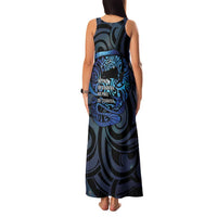 Tuna Eel New Zealand Matariki Family Matching Tank Maxi Dress and Hawaiian Shirt He Piko He Taniwha Maori Pattern