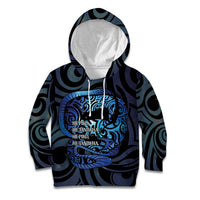 Tuna Eel New Zealand Matariki Kid Hoodie He Piko He Taniwha Maori Pattern