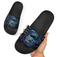 Tuna Eel New Zealand Matariki Slide Sandals He Piko He Taniwha Maori Pattern