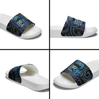 Tuna Eel New Zealand Matariki Slide Sandals He Piko He Taniwha Maori Pattern