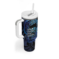 Tuna Eel New Zealand Matariki Tumbler With Handle He Piko He Taniwha Maori Pattern