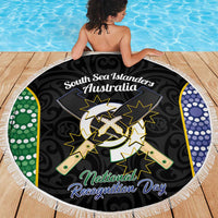 Personalised South Sea Islanders National Recognition Day Beach Blanket Australia Aboriginal Vanuatu Pig Tusk