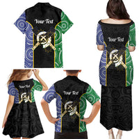 Personalised South Sea Islanders National Recognition Day Family Matching Puletasi and Hawaiian Shirt Australia Aboriginal Vanuatu Pig Tusk