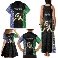 Personalised South Sea Islanders National Recognition Day Family Matching Tank Maxi Dress and Hawaiian Shirt Australia Aboriginal Vanuatu Pig Tusk