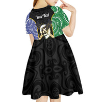 Personalised South Sea Islanders National Recognition Day Kid Short Sleeve Dress Australia Aboriginal Vanuatu Pig Tusk