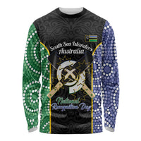Personalised South Sea Islanders National Recognition Day Long Sleeve Shirt Australia Aboriginal Vanuatu Pig Tusk