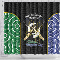 Personalised South Sea Islanders National Recognition Day Shower Curtain Australia Aboriginal Vanuatu Pig Tusk