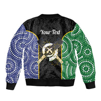 Personalised South Sea Islanders National Recognition Day Sleeve Zip Bomber Jacket Australia Aboriginal Vanuatu Pig Tusk