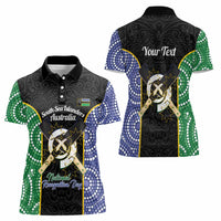 Personalised South Sea Islanders National Recognition Day Women Polo Shirt Australia Aboriginal Vanuatu Pig Tusk