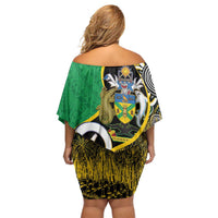 Australian South Sea Islanders National Recognition Day Family Matching Off Shoulder Short Dress and Hawaiian Shirt Solomon Islands And Vanuatu Culture