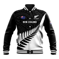 New Zealand Silver Fern Rugby Baseball Jacket All Black Go Champions Maori Pattern LT14