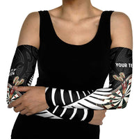 Personalised New Zealand Darts Arm Sleeves Silver Fern Aotearoa Maori Pattern - Polynesian Pride