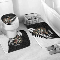 Personalised New Zealand Darts Bathroom Set Silver Fern Aotearoa Maori Pattern - Polynesian Pride