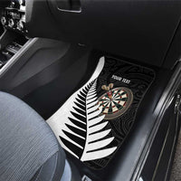 Personalised New Zealand Darts Car Mats Silver Fern Aotearoa Maori Pattern - Polynesian Pride