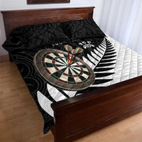 Personalised New Zealand Darts Quilt Bed Set Silver Fern Aotearoa Maori Pattern - Polynesian Pride