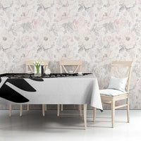 Personalised New Zealand Darts Tablecloth Silver Fern Aotearoa Maori Pattern - Polynesian Pride