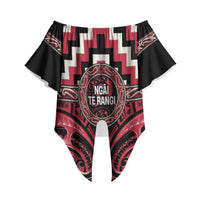 Aotearoa Ngai Te Rangi Personalised Off Shoulder Wrap Waist Top Maori Iwi Poutama Puhoro Tattoo LT14 - Polynesian Pride