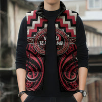 Aotearoa Ngai Te Rangi Personalised Sleeveless Puffer Jacket Maori Iwi Poutama Puhoro Tattoo LT14 - Polynesian Pride