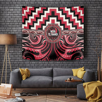 Aotearoa Ngai Te Rangi Tapestry Maori Iwi Poutama Puhoro Tattoo LT14 Red - Polynesian Pride