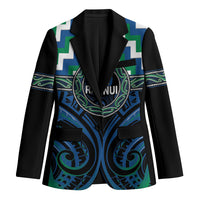 Aotearoa Ngati Ranginui Personalised Blazer Maori Iwi Poutama Puhoro Tattoo LT14 Unisex Green - Polynesian Pride