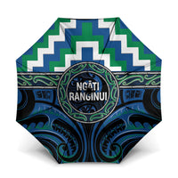 Aotearoa Ngati Ranginui Umbrella Maori Iwi Poutama Puhoro Tattoo LT14 One Size Folded 11.42 inch Opened Diameter 37.4 inch Green - Polynesian Pride