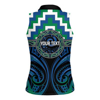 Aotearoa Ngati Ranginui Personalised Women Sleeveless Polo Shirt Maori Iwi Poutama Puhoro Tattoo LT14 - Polynesian Pride