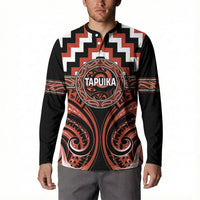 Aotearoa Tapuika Personalised Button Sweatshirt Maori Iwi Poutama Puhoro Tattoo LT14 - Polynesian Pride