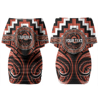 Aotearoa Tapuika Personalised Couples Matching Off Shoulder Short Dress and Hawaiian Shirt Maori Iwi Poutama Puhoro Tattoo LT14 - Polynesian Pride