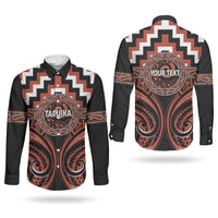 Aotearoa Tapuika Personalised Couples Matching Tank Maxi Dress and Long Sleeve Button Shirt Maori Iwi Poutama Puhoro Tattoo LT14 - Polynesian Pride