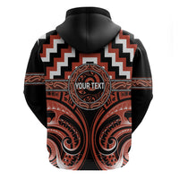 Aotearoa Tapuika Personalised Zip Hoodie Maori Iwi Poutama Puhoro Tattoo LT14 - Polynesian Pride