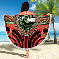 Aotearoa Ngati Maru Beach Blanket Maori Iwi Poutama Puhoro Tattoo LT14 - Polynesian Pride