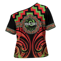 Aotearoa Ngati Maru Personalised Cross Shoulder Shirt Maori Iwi Poutama Puhoro Tattoo LT14 - Polynesian Pride